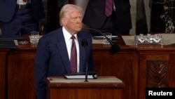 United States - U.S. President Donald Trump addresses Congress - Reuters screen grab