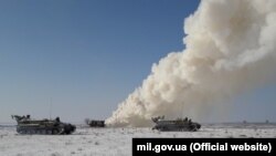 Украиснкие военные учения в Херсонской области