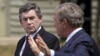 گوردون براون نخست وزير بريتانيا و جورج بوش، رييس جمهوری آمريکا در کمپ ديويد دیدار کردند