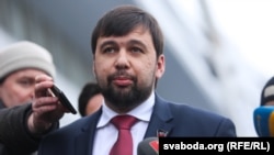 Ukrainian separatist leader Denis Pushilin (file photo)