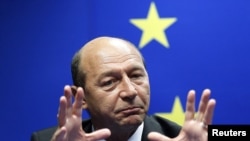 Romanian President Traian Basescu (file photo)