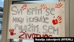 Poruka studenata koji su blokirali Ekonomski fakultet u Subotici, 10. decembar 2024.