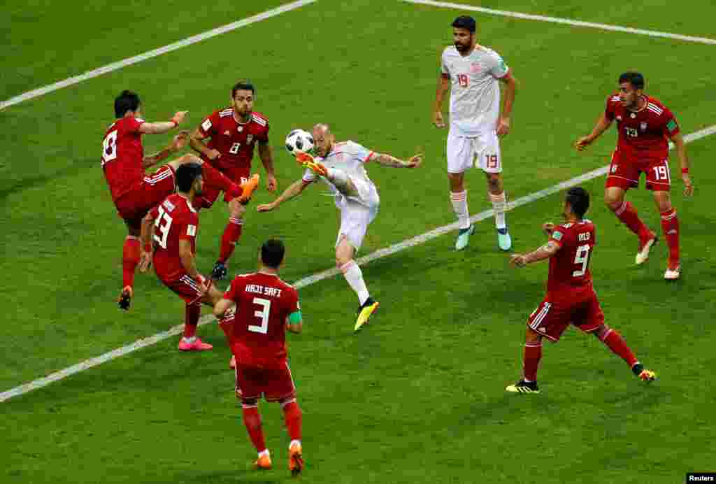 Soccer Football - World Cup - Group B - Iran vs Spain - Kazan Arena, Kazan, Russia - June 20, 2018 Spain's David Silva in action REUTERS/John Sibley