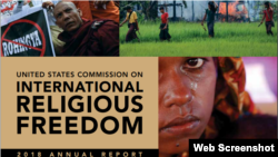 تصویر بخشی از گزارش کمیسیون امریکا در امور آزادی مذهبی بین‌المللی