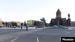 Armenia - Gyumri's central Vardanants Square, 12Sep2016.