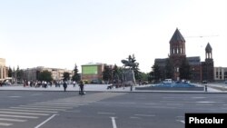 Armenia - Gyumri's central Vardanants Square, 12Sep2016.