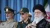 Ali Khamenei, Iran's Supreme Leader with military commanders.