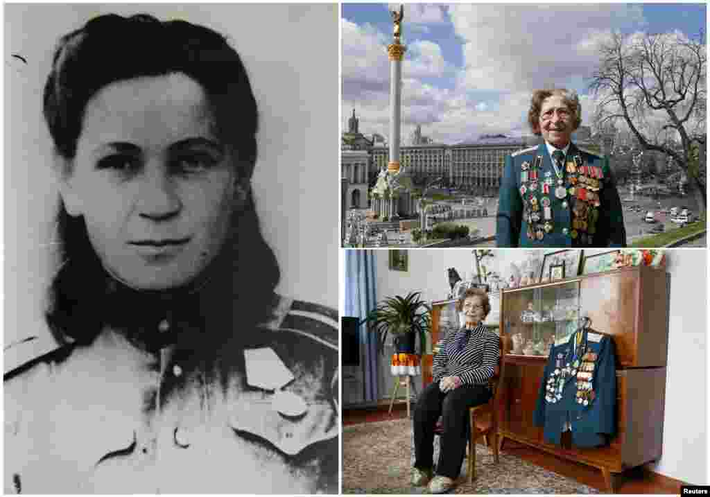 Валентина Куцинич, 94 жаста. Украиналық медбике 1941 жылдың желтоқсанынан 1946 жылдың сәуіріне дейін танк полкінде болған. Соғысты Германия жерінде аяқтаған.