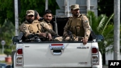 Pakistani army troops on patrol in the country's capital, Islamabad