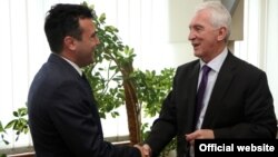 Средба на премиерот Зоран Заев со рускиот амбасадор Олег Шчербак на 2 февруари, 2017 година 
