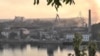 Smoke rises from a shipyard that was hit by a Ukrainian missile attack in Sevastopol on September 13.