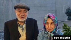 Iranian politicians, (L)Mir Hossein Musavi and (R)Zahra Rahnavard