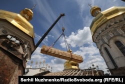 Аварійно-відновлювальні роботи у Києво-Печерській лаврі після російської атаки 15 червня, Київ, 17 червня 2026 року