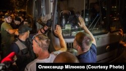 Під час акції протесту в Одесі 8 червн 2017 року, фото: Олександр Мілюков