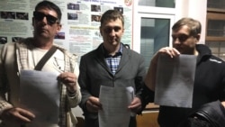Задержанные Олег Кочеров, Илья Большедворов, Сергей Акимов, Симферополь, 18 марта 2019 года