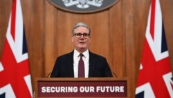 Prim-ministrul britanic Keir Starmer a susținut o conferință de presă pe 15 martie 2025 la Londra, Marea Britanie, după convorbirea cu peste 20 de lideri europeni și mondiali despre viitorul unui plan de pace în Ucraina.