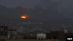 حمله جنگنده های ائتلاف به رهبری عربستان به صنعا
