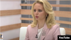 Maria Voronțova participă la un forum economic din Sankt Petersburg la începutul lunii iunie 2021.