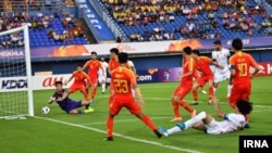 Football match between China and Iran, January 15, 2020 