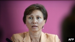 Марина Литвиненко, вдова Александра, на пресс-конференции в Лондоне. 22 июля 2014 года