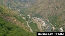 Armenia - A view of the Debed river flowing through a canyon in the Lori province, July 2010.