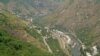 A view of the Debed river flowing through a canyon in the Lori province of Armenia 