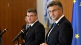 Zoran Milanović i Andrej Plenković 16. jula 2020., nakon uručivanja mandata za sastav Vlade Hrvatske