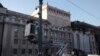 Serbia - Setting up surveillance cameras on the Republic Square in the center of Belgrade, April 2019.