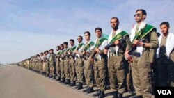 Members of Iran's basij militia in a parade [UNDATED]