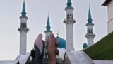 TATARSTAN -- Tourists walk next to the Kremlin, a UNESCO World Heritage site, during the 2018 soccer World Cup in Kazan, June 29, 2018