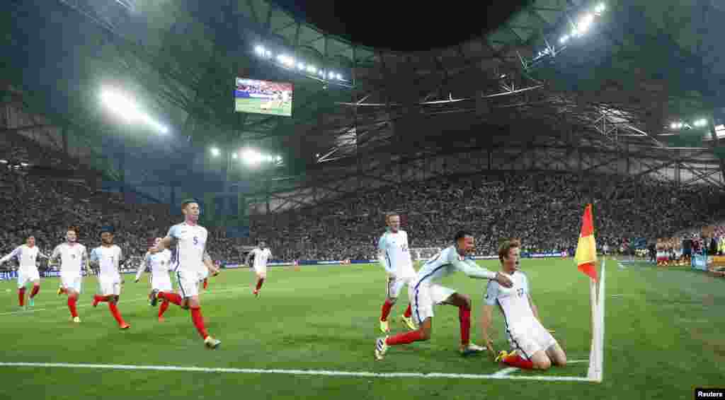 İngiltərənin oyunçusu Eric Dier 73-cü dəqiqədə hesabı açır