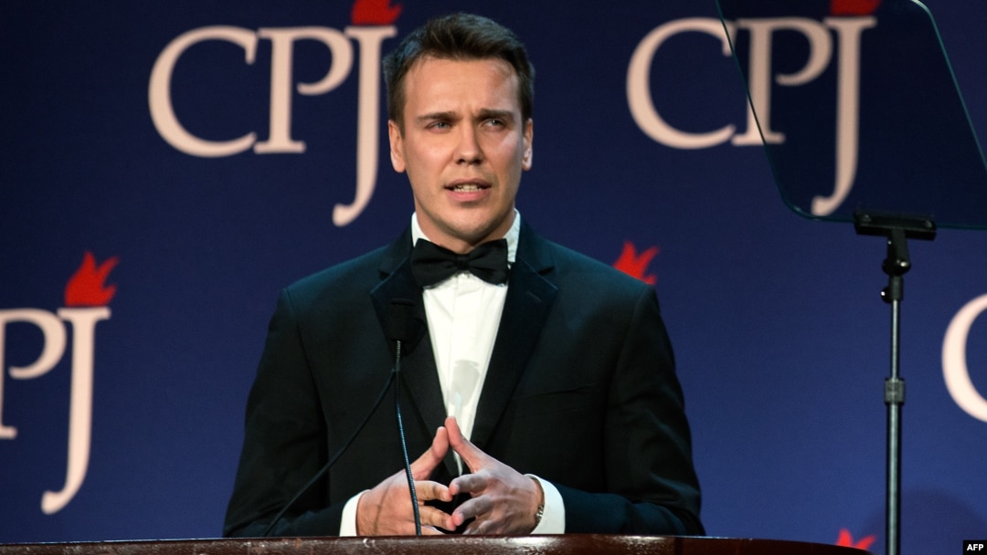 Mikhail Zygar speaks at the Committee to Protect Journalists International Press Freedom Awards at the Waldorf Astoria in New York in 2014.