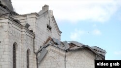 Biserică armeană distrusă în urma bombardamentelor la Susa
