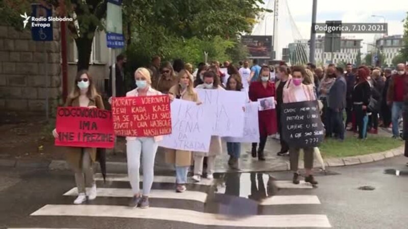 Protest u Podgorici zbog ubistva djevojke koja je tražila zaštitu