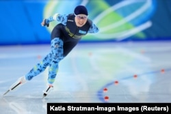 Ресейден Қазақстан құрамасына ауысқан Елизабета Голубева Миландағы олимпиадада. 7 ақпан 2026 жыл.