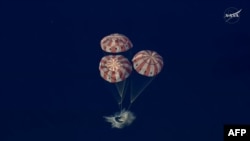 Приводнение корабля "Орион" в Тихом океане, 10 апреля 2026 года