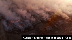 Пожар в поселке Дальний в мае 2021 года (архивное фото)