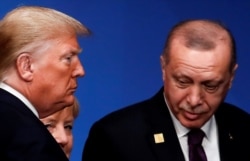 Дональд Трамп, Ангела Меркель и Реджеп Эрдоган на саммите НАТО в Великобритании. 4 декабря 2019 года