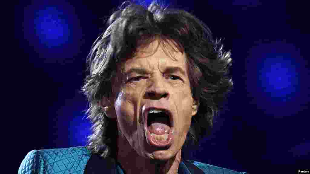 Jagger performs at the Grammy Awards in Los Angeles in 2011.