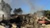 Последици от предишна руска атака над Суми, 12 септември.