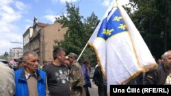 Protest ratnih vojnih veterana ispred Parlamenta Federacije BiH, 10. juli 2018.