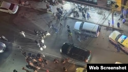 Скриншот из видео в телеграм-канале газеты "Черновик"
