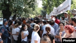 Armenia -- Environmental activists protest against the Amulsar gold mining project, Yerevan, August 19, 2019.