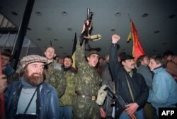 Supporters of the parliament took control of the Moscow municipal government building and attempted to storm the Ostankino broadcast center on the night of October 3.