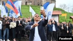 Armenia - Opposition leader Arman Tatoyan launches his Wings of Unity party's election campaign in Tavush province, May 8, 2026.