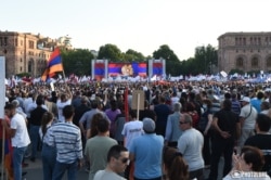 Митинг сторонников Роберта Кочаряна в Ереване. 18 июня 2021 года