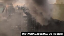 Пожар на крыше Trump Tower, 8 января 2018 год 