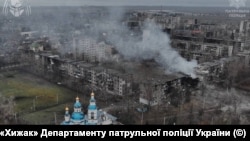 Руіны ў Канстанцінаўцы Данецкай вобласьці Ўкраіны, сьнежань 2025 году