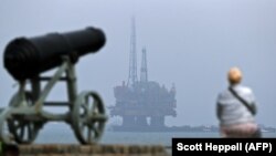 Морская платформа компании Shell у северо-восточного побережья Англии (архив)