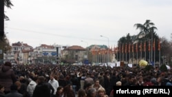 Protestat e studentëve në Maqedoni.